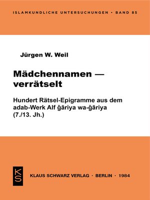 cover image of Mädchennamen--verrätselt